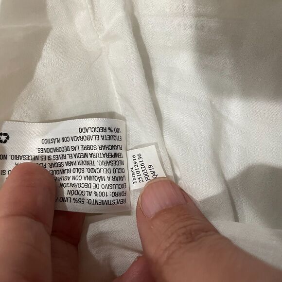 Lisa Marie Fernandez x Target White Linen Blend Dress with Ric-Rac Trim Size XS - Picture 11 of 13